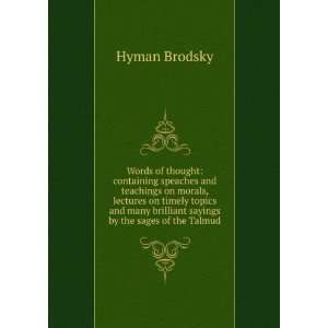   brilliant sayings by the sages of the Talmud Hyman Brodsky Books