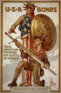 USA Bonds Boy Scouts WWI Weapons for liberty1917 Poster  