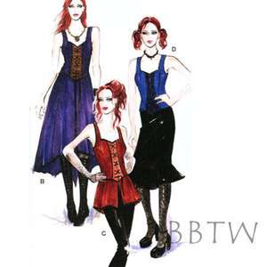 2757 Gothic princess dress/skirt bat COSTUME PATTERN steampunk Lolita 