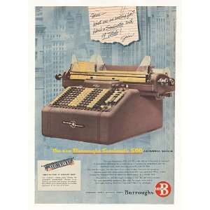   Burroughs Sensimatic 500 Accounting Machine Print Ad
