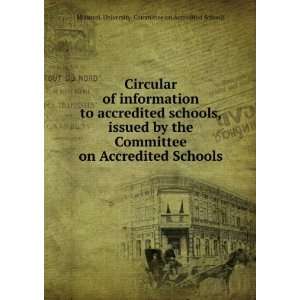   to accredited schools, issued by the Committee on Accredited Schools
