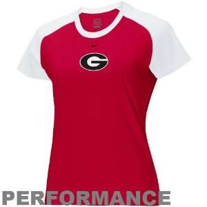  Nike Georgia Bulldogs Red Ladies Training T shirt Sports 