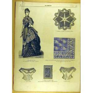  1885 Cache Corset Lace Ladies Fashion Chemise French