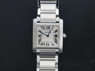 CARTIER TANK FRANCAISE STAINLESS STEEL MID SIZE W51003Q3 Watch  