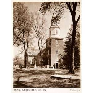 1947 Photogravure Burton Parish Church Colonial Williambsburg Virginia 