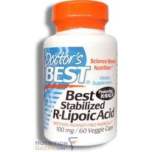  Doctors Best Best Stabilized R Lipoic Acid, 60 Veggie Cap 