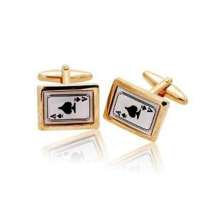  Aces Gold Cufflinks , Gold Jewelry