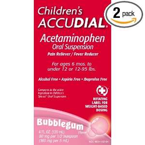  Childrens Accudial Acetaminophen Pain Reliever/Pain 