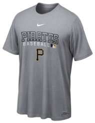 Pittsburgh Pirates Slate Heather Nike Authentic Collection Dri FIT 