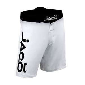  JACO RESURGENCE MMA FIGHT SHORTS 30 WHITE Sports 