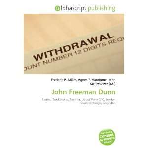  John Freeman Dunn (9786134203814) Books