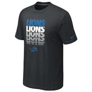  Detroit Lions Nike Blockbuster T Shirt (Black) Sports 