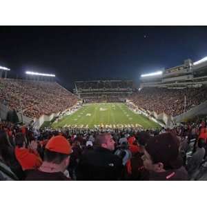  Virginia Tech Hokies Lane Stadium at Night Canvas Photo 