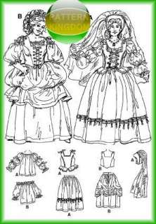 Historically accurate Medieval/Renaissance style gowns.Pattern 