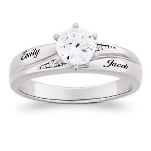   Brilliant CZ and Diamond Name Wedding Ring   Size 6 MBM Company, Inc