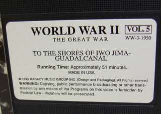 VHS 10 TAPE COLLECTION THE GREAT WAR WORLD WAR II WWII  