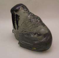   Glas Kosta Glass Walrus Figurine~World Wildlife Fund~Paul Hoff  