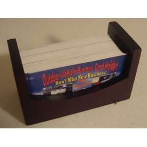   WOOD LARGE BUSINESS CARD HOLDERS Holds up to 80 Cards