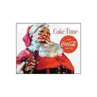Coca Cola Classic Santa Claus Ad Tin Sign Reproduction, NEW UNUSED 