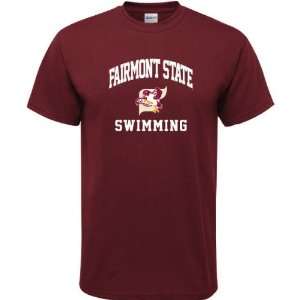   State Fighting Falcons Maroon Swimming Arch T Shirt
