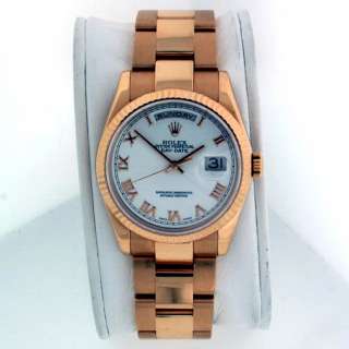   118235 RARE 18k Rose Gold Discontinued $31,400.00 Mens watch.  