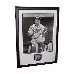  Roy Campanella Framed Photo with a Brooklyn Dodgers Patch 