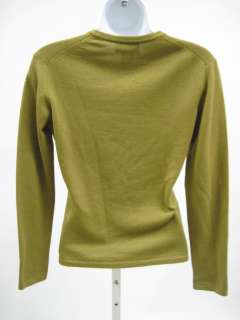 HENRI BENDEL Green Wool V Neck Sweater Top Size S  