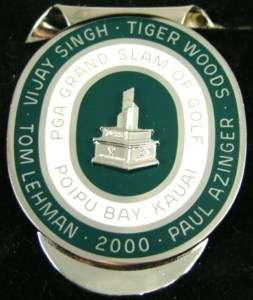 Tiger Woods 2000 Grand Slam Of Golf PGA Golf Money Clip  