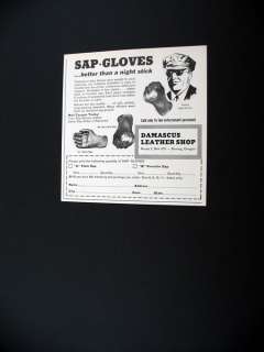 Damascus Leather Shop SAP Knuckle Gloves 1962 print Ad  