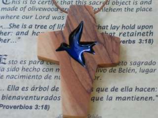 GREAT BARGAIN 3 Olive Wood Olivewood Acrylic Cross Pendant Holy Land 