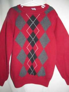 Gymboree Classic Holiday Aviator Red Argyle Christmas Sweater Boy 