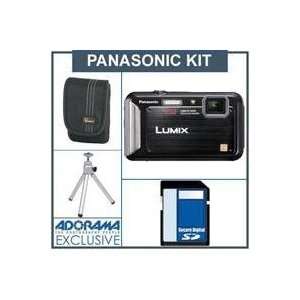  Panasonic LUMIX DMC TS20 Digital Camera Kit   Black   with 