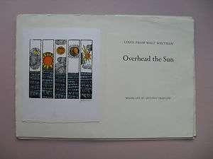 Overhead the Sun   18 Woodcuts Signed/ Dated by Antonio Frasconi   1 