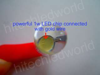 50p Hi Power 1W 10mm White LED Lamp Light Bulb 380,000  