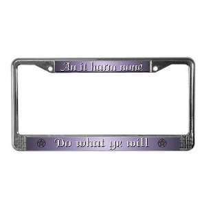  Harm None Religion / beliefs License Plate Frame by 