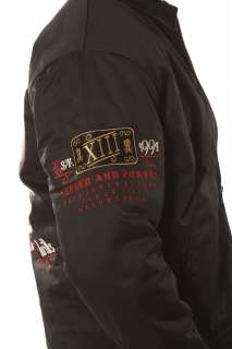   13 Racing the Devil Jacket Embroidered Motorcycle Lined Jacket  