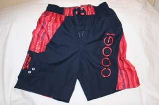 COOGI BLUE RED BOYS BOARD SWIMMING TRUNKS SHORTS NEW NWT SIZE 7 