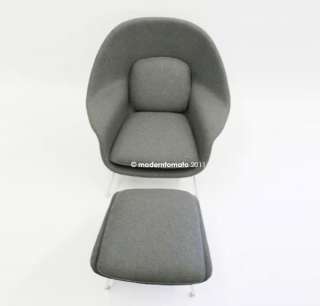 mid century danish modern retro womb chair + stool by moderntomato 