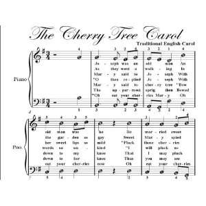  Cherry Tree Carol Easy Piano Sheet Music Christmas Carol Books