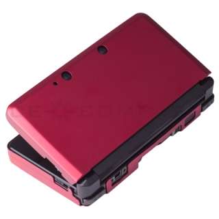 Red Aluminum Hard Case Cover For Nintendo 3DS  