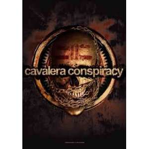  Cavalera Conspiracy   Chained Skull Textile Fabric Poster 