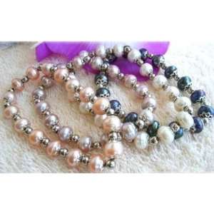  Wholesale 4 Pieces Multicolor Pearls Bracelets Office 