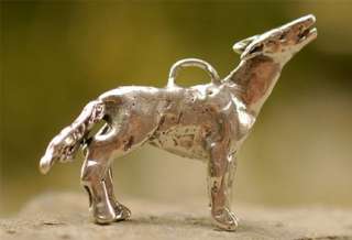 Howl at The Moon   Wolf   Artisan Handcrafted Sterling Silver Pendant