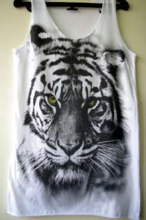 Tiger Animal 80s New Wave Punk Rock Wolf Tank T Shirt  