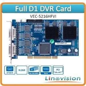 whole full d1 16channel hardware compression dvr card 8ch 