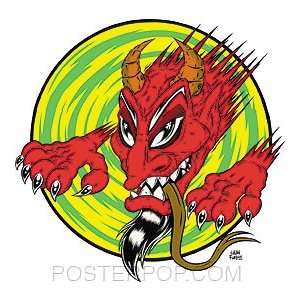  Forbes red hot dragon devil STICKER speed demon 