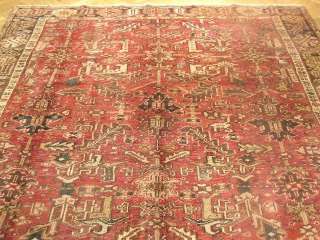 8X11 OLD ALL OVER PERSIAN HERIZ RUG  