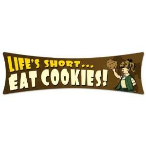 Eat Cookies Humor Bowtie Metal Sign   Victory Vintage Signs  