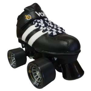  RW Volt Retro Look Black Boots with White Stripes and Black & White 