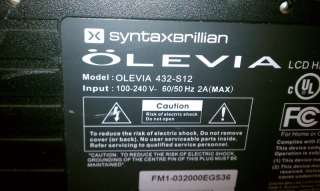 OLEVIA 432 S12 LCD HDTV MAIN TUNER EPC P512201GAD0  